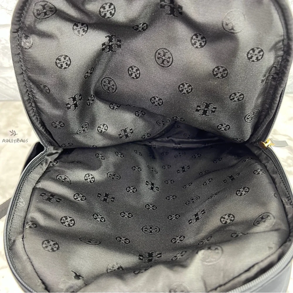 Tory Burch Ella Nylon Backpack In Black - Picture 11 of 13